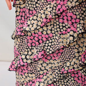 Women's Ditsy Printed Fit And Flare Maxi Dress