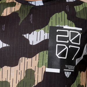Men's Black Slim Fit Abstract Printed T-Shirt