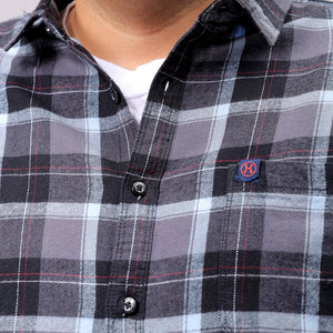 Men's Plus Size Checked Casual Shirt