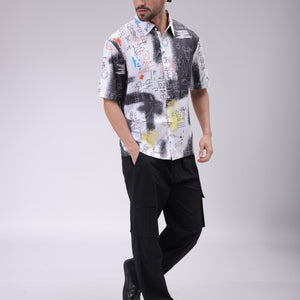 Men's White Boxy Fit Kidult Shirt