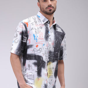 Men's White Boxy Fit Kidult Shirt