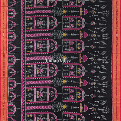 Black Tribal Odisha Ikat Khandua Silk Saree