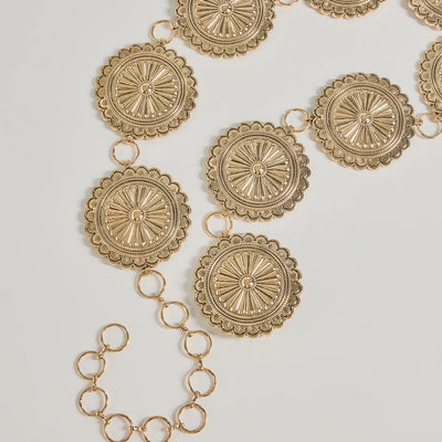 Vintage Glam Concho Metal Belt