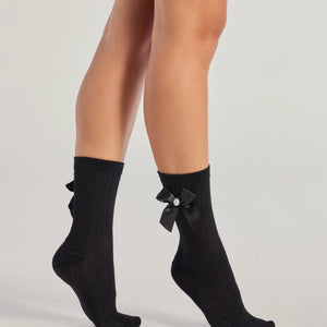 Cozy Glam Bow And Faux Pearl Multi-Sock Pack