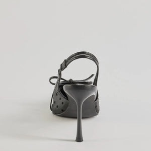 Adorably Chic Polka Dot Slingback Stiletto Heels