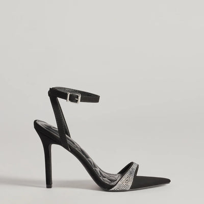Sparkly Chic Rhinestone Strap Stiletto Heels