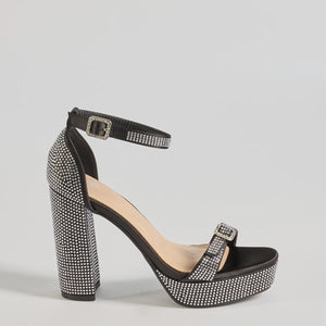 Endless Glow Rhinestone Platform Heels