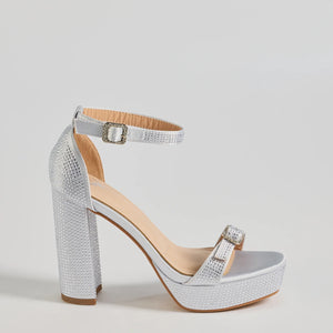 Endless Glow Rhinestone Platform Heels
