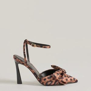 Sassy Strut Leopard Print Bow Stiletto Heels