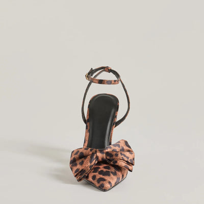Sassy Strut Leopard Print Bow Stiletto Heels