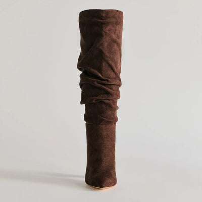 Runway Ready Under-The-Knee Scrunch Boots