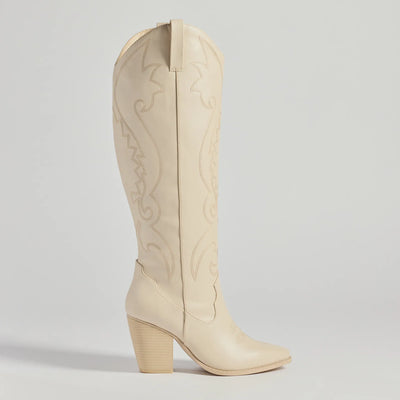Western Flair Under-The-Knee Boots