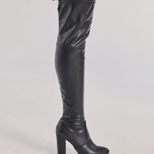 Chic Slay Over-The-Knee Block Heel Boots