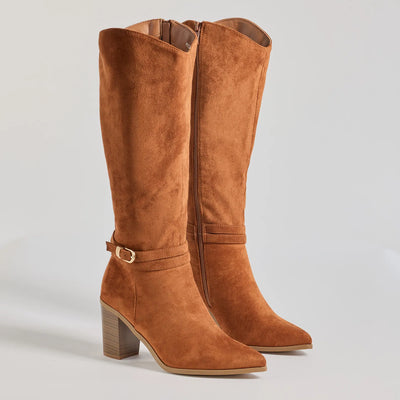 Fab Slay Buckle Strap Under-The-Knee Boots