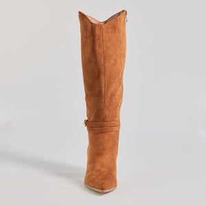 Fab Slay Buckle Strap Under-The-Knee Boots