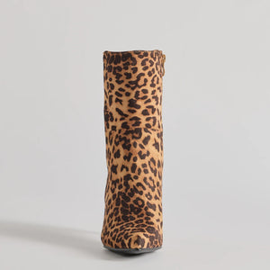 Fierce Strut Leopard Print Stiletto Booties