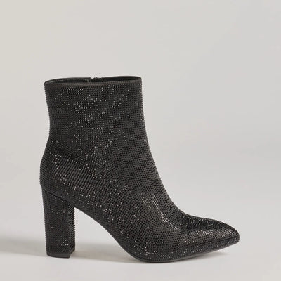 Sparkle Glam Rhinestone Ankle Booties