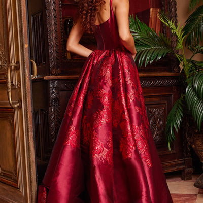 Mikado Sleeveless A-line Gown by Jovani 07441