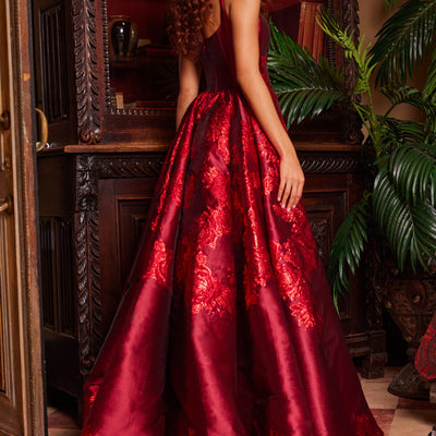 Mikado Sleeveless A-line Gown by Jovani 07441