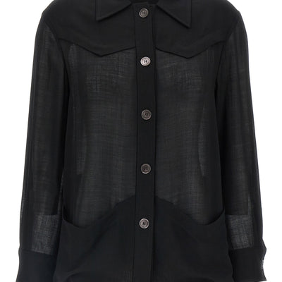 Ferragamo Semi-sheer Wool Jacket