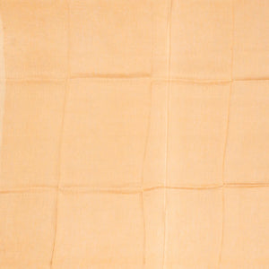 Sandal Handwoven Linen Saree Printed With Floral Motifs