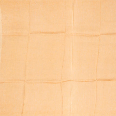 Sandal Handwoven Linen Saree Printed With Floral Motifs