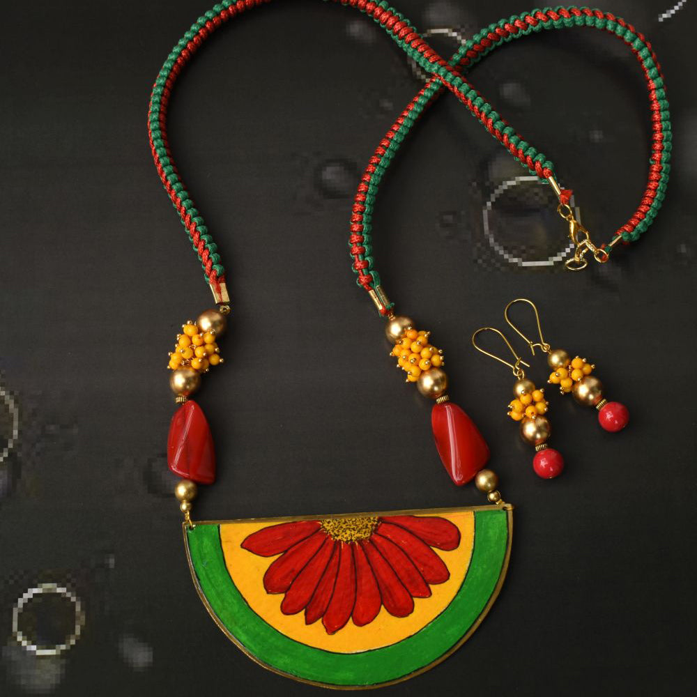 Bindurekha Brass Canvas Hand Painted Set