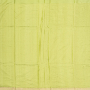 Turquoise Handloom Banarasi Silk Saree With Floral Buttas