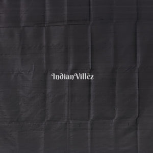 Black White Tribal Jhoti Contemporary Silk Saree with Nabakothi Anchal