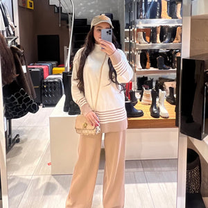 Ariana Striped Premium Winter Coord Set - Tracksuit