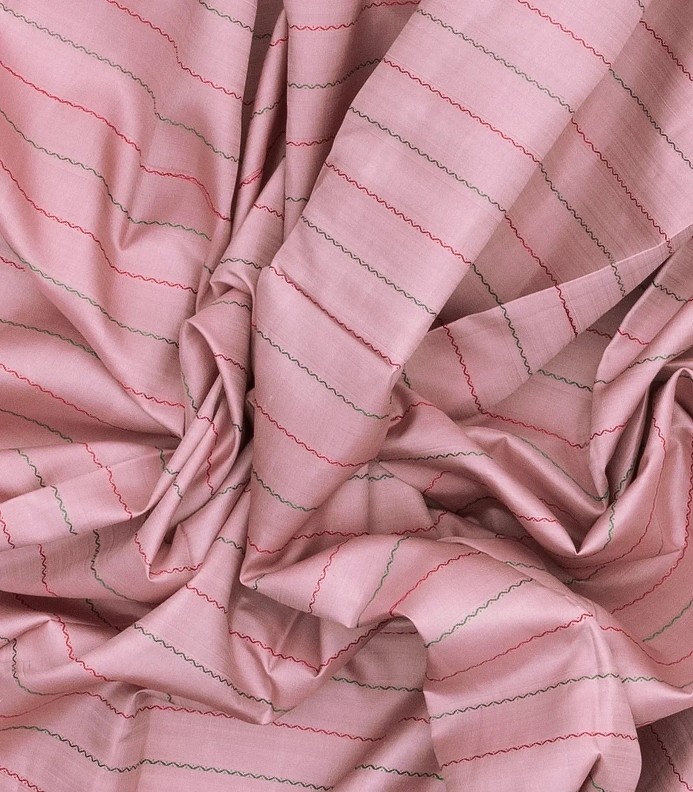 Lavender Handloom Kanchipuram Korvai Silk Saree With Beldari Stripes