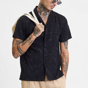 Black Abstract Box Fit Shirt