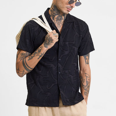 Black Abstract Box Fit Shirt