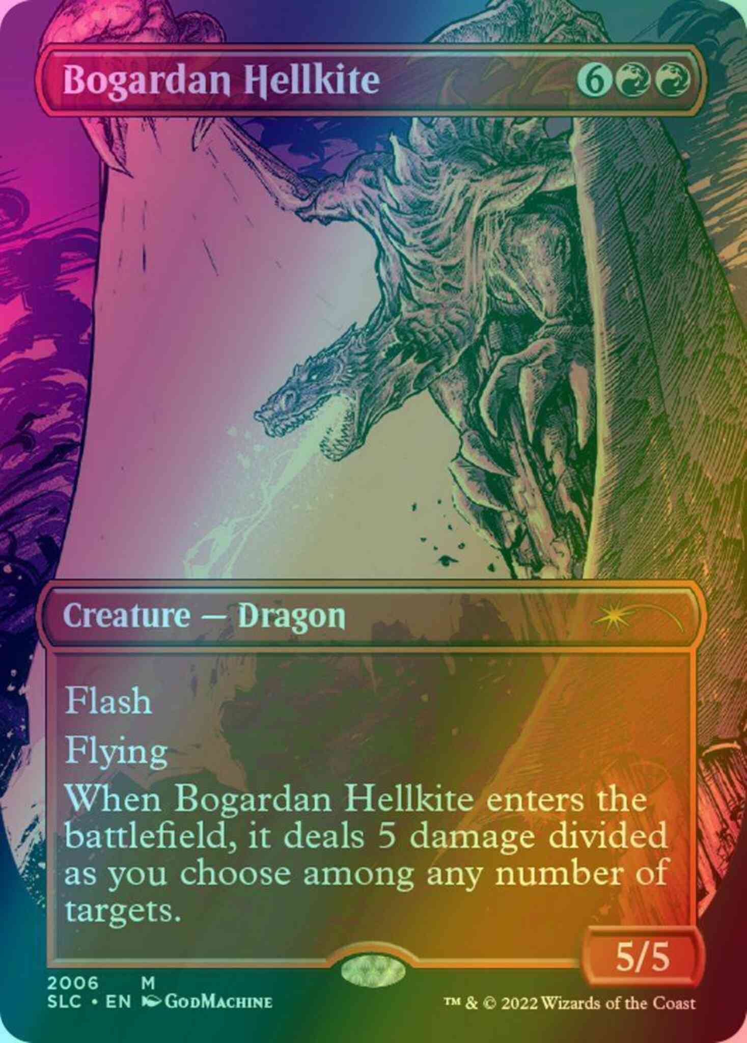 Bogardan Hellkite [2006] [Borderless] [30th Anniversary] [Secret Lair Countdown] [Foil]