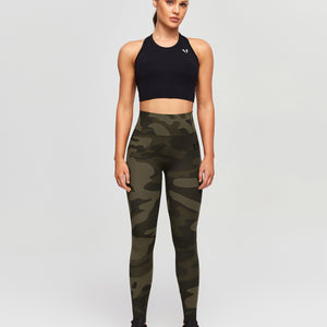 Scrunch Butt Leggings - Army Green Camo