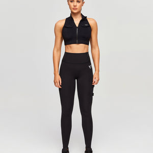 Cargo Fitness Leggings Plus - Black