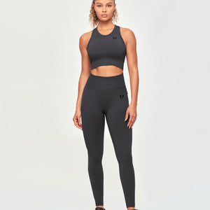 Seamless Padded Tank - Lava Gray