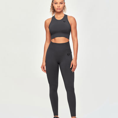 Seamless Padded Tank - Lava Gray