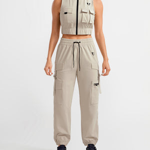 Cargo Power Moto top - Apricot Gray