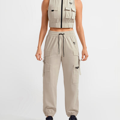 Cargo Power Moto top - Apricot Gray
