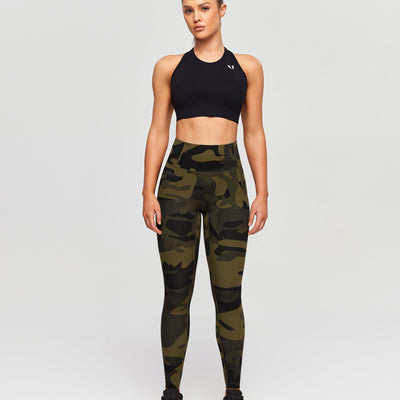 Scrunch Butt Leggings - Olive Green Camo