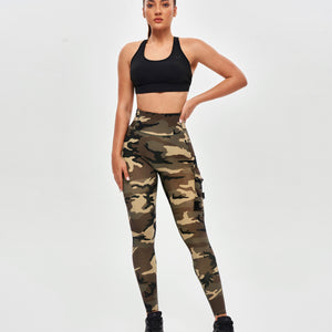 Cargo Fitness Leggings - Earth Camo