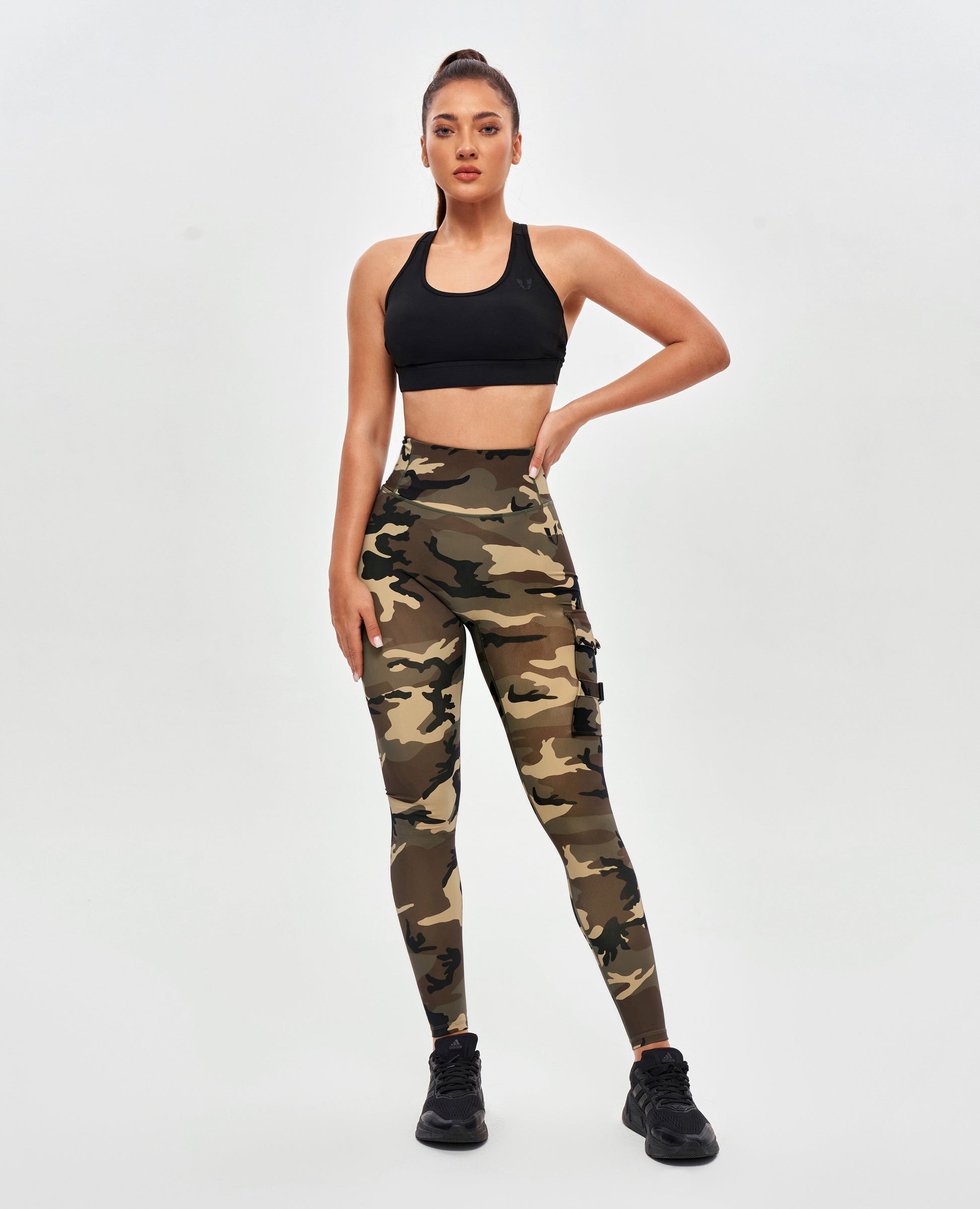 Cargo Fitness Leggings - Earth Camo