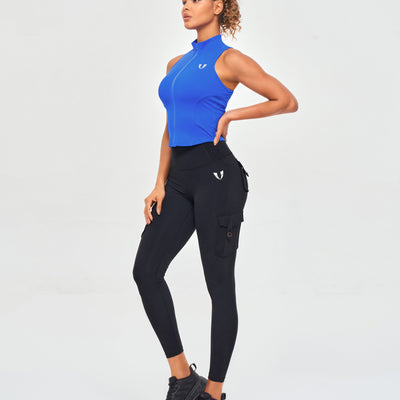 ZIP TANK TOP - Blue