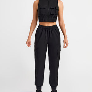 Cargo Power Moto top - Black