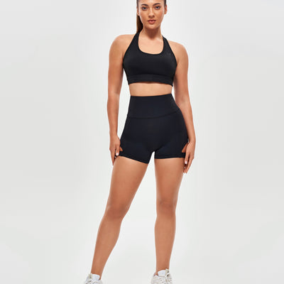 Cutout Cargo Shorts - Black