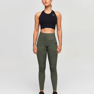 Scrunch Butt Leggings - Moss Green Tie Dye