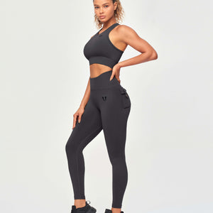 Seamless Cargo Leggings - Lava Gray
