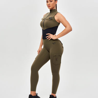 Army Abs Tank - Combat Green and Black