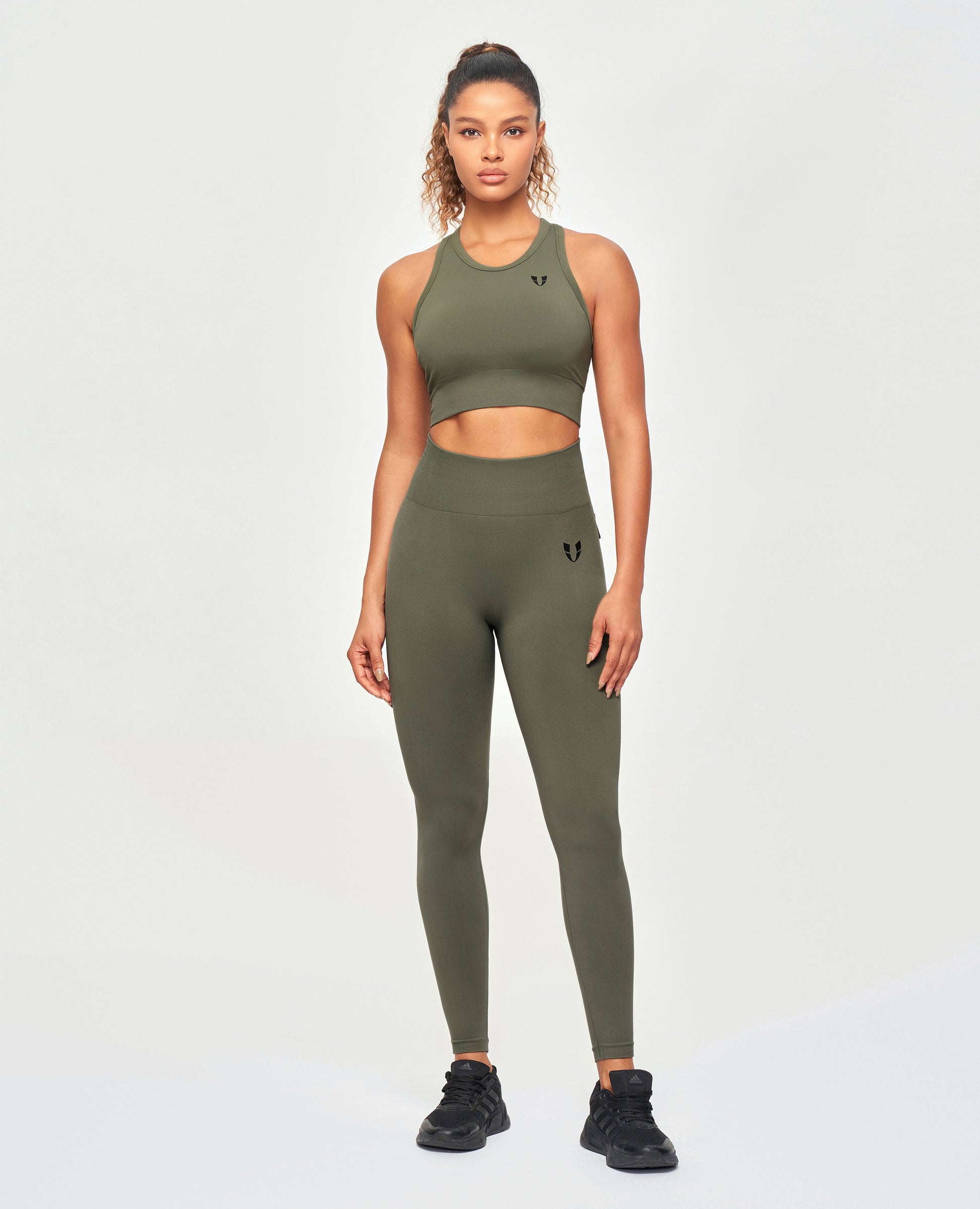 Seamless Padded Tank - Olive Green